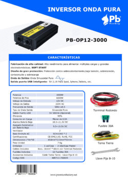 Inversor 12V 220V 3000W (6000W) Onda pura - Imagen 2