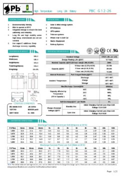 Batería GEL ciclo profundo 12V 26Ah PBCG12-26 - Imagen 2